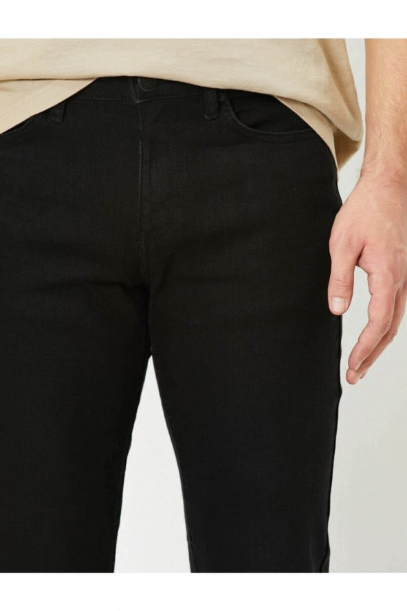 Erkek Jean Pantolon Siyah - Resim 4