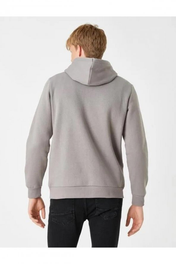 Erkek Kapşonlu Sweatshırt - Resim 4