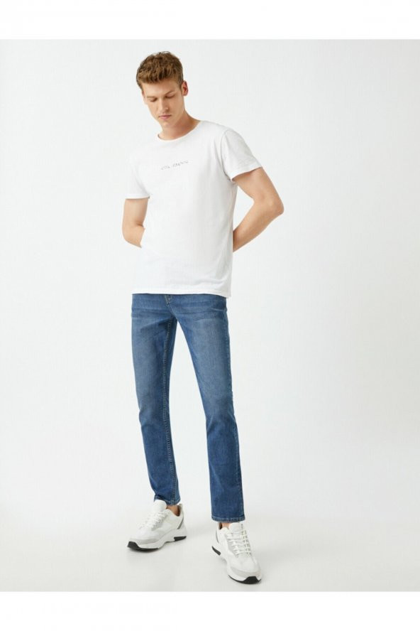 Erkek Mavi Brad Slim Fit Jean Pantolon ürün görseli 1