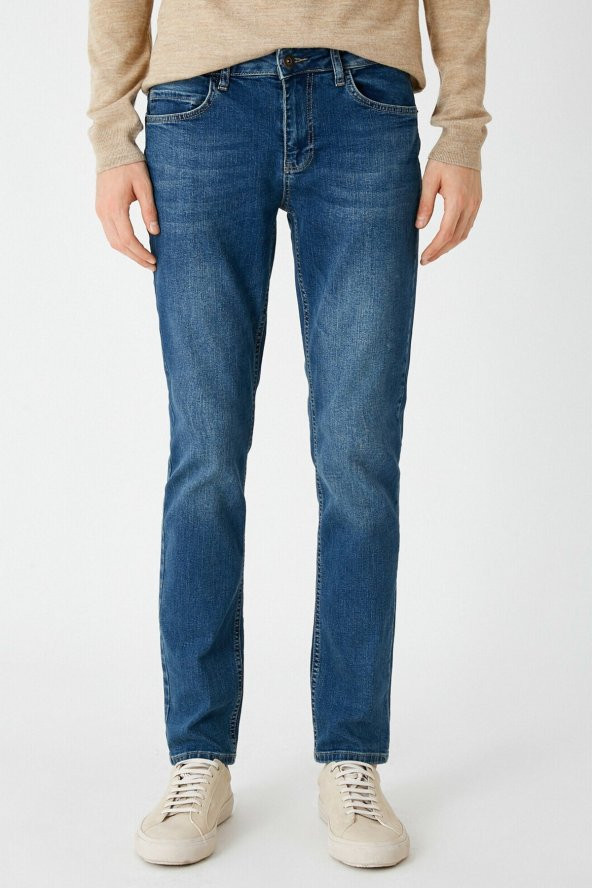Erkek Orta İndigo Jeans 1KAM45018LD - Resim 3