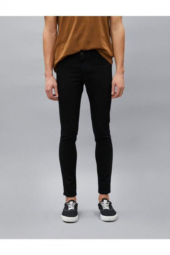 Erkek Siyah Jean Pantolon - Resim 8