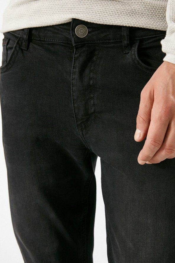Erkek Siyah Jeans 1KAM43157YD - Resim 5
