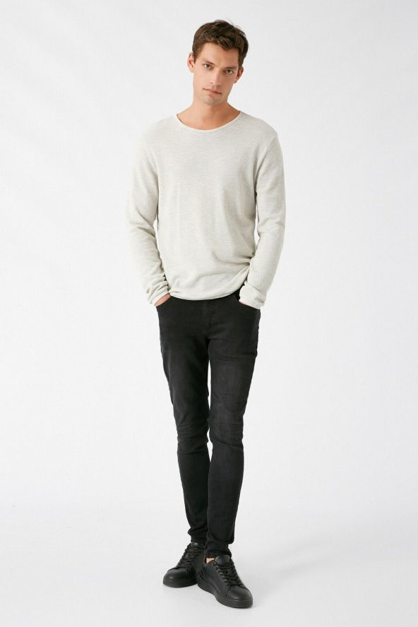 Erkek Siyah Jeans 1KAM43157YD - Resim 2