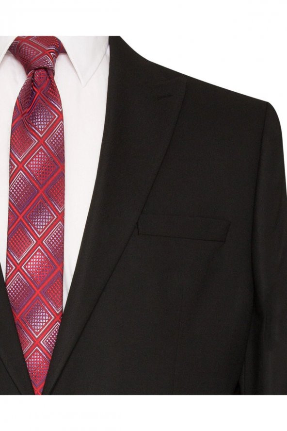 Siyah Slim Fit Takım Elbise - Resim 3
