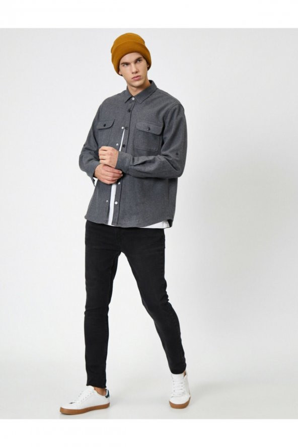 Erkek Siyah Pantolon 0YAM43187LD - Resim 2