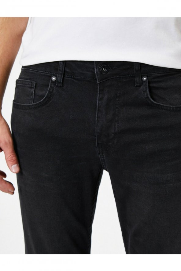 Erkek Siyah Pantolon 0YAM43187LD - Resim 5