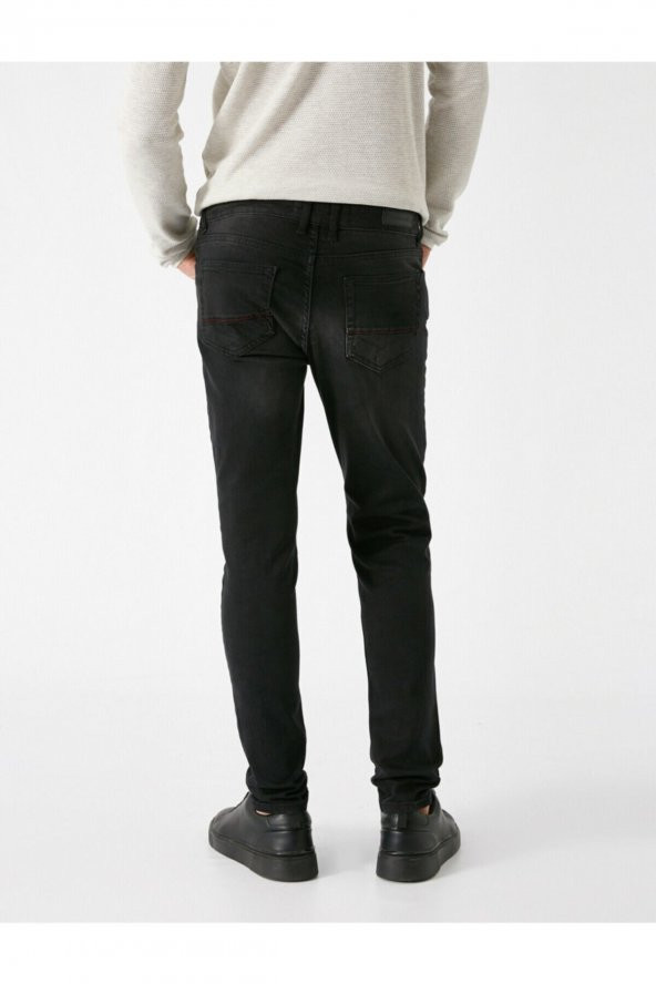 Erkek Siyah Skinny Jean - Resim 4