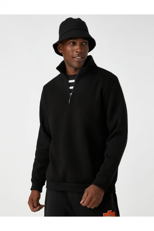 Erkek Sweatshirt Gri 3wam70064mk - Resim 7