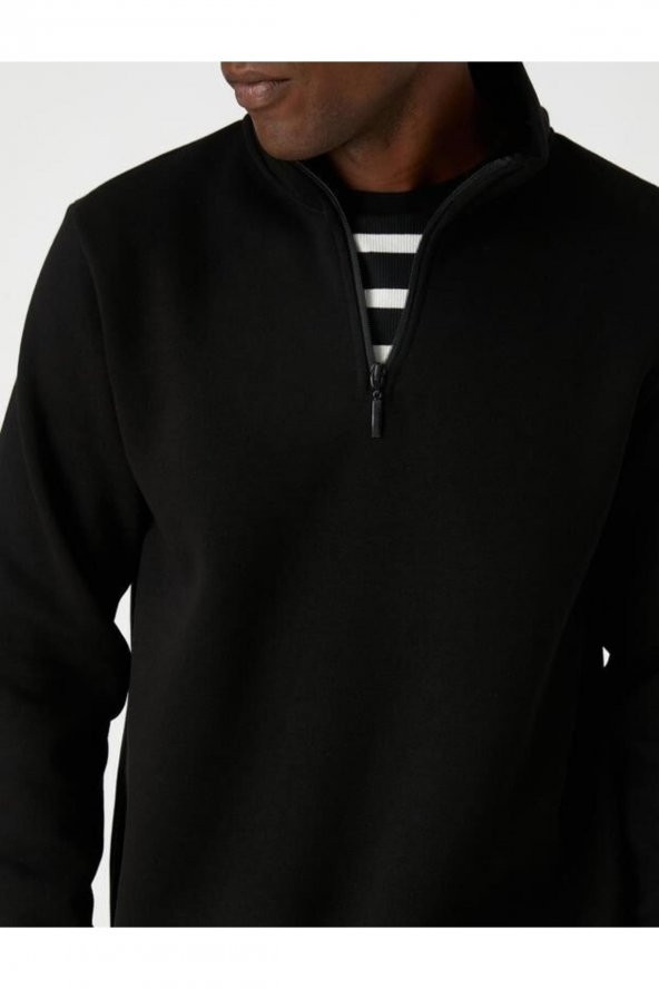 Erkek Sweatshirt Gri 3wam70064mk - Resim 9