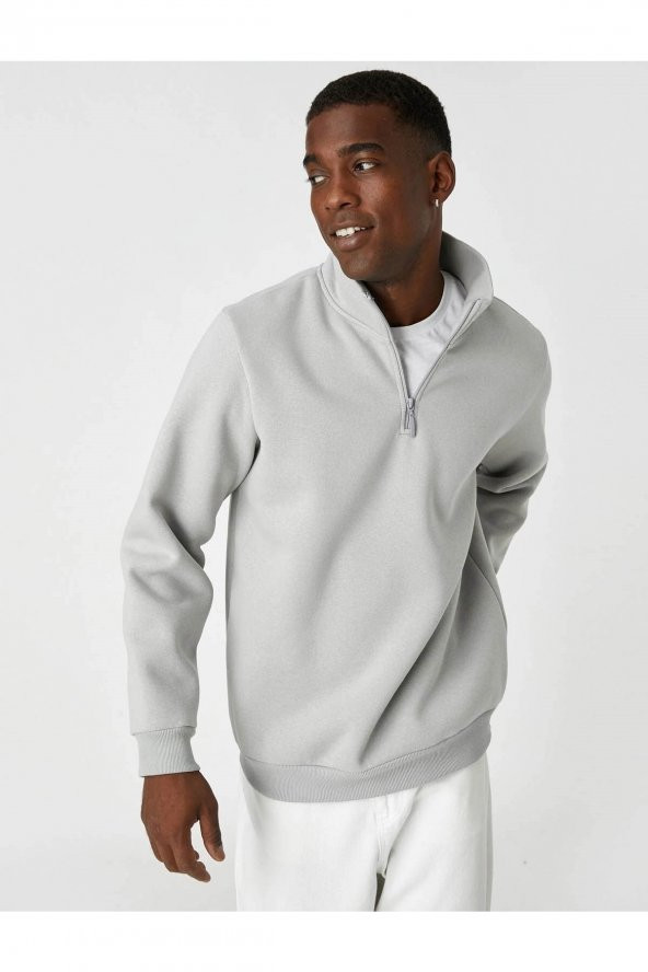 Erkek Sweatshirt Gri 3wam70064mk ürün görseli 1
