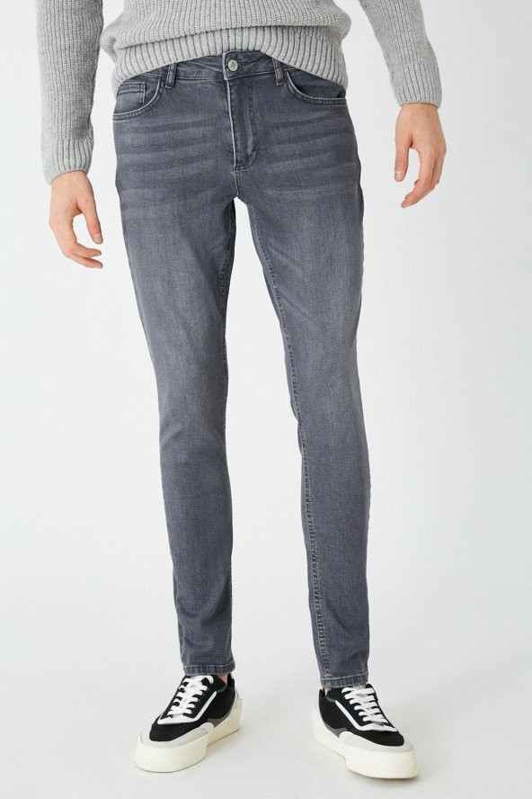 Gri Erkek Jeans 1KAM43209MD - Resim 3