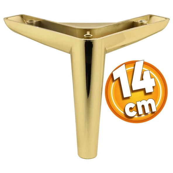 Piko Lüks Mobilya Kanepe Sehpa Tv Ünitesi Koltuk Ayağı 14 Cm Gold Altın Baza Ayakları ürün görseli 1