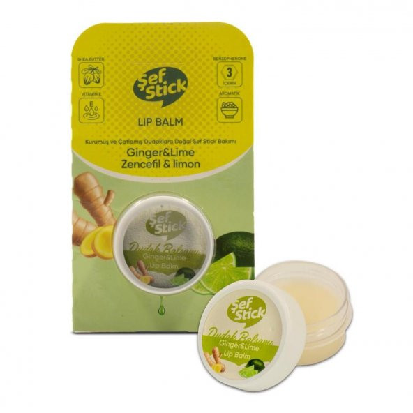 ŞEF STİCK LİP KAVANOZ ZENCEFİL LİMON 10 ML ürün görseli 1