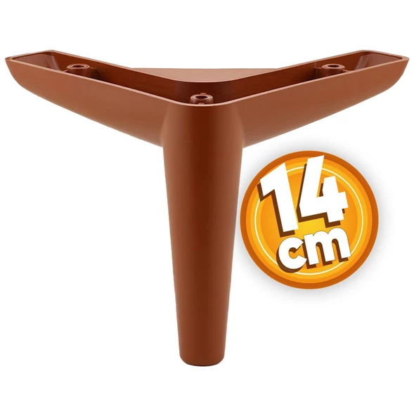 Piko Lüks Mobilya Kanepe Sehpa Tv Ünitesi Koltuk Ayağı 14 Cm Kahverengi Baza Ayakları ürün görseli 1