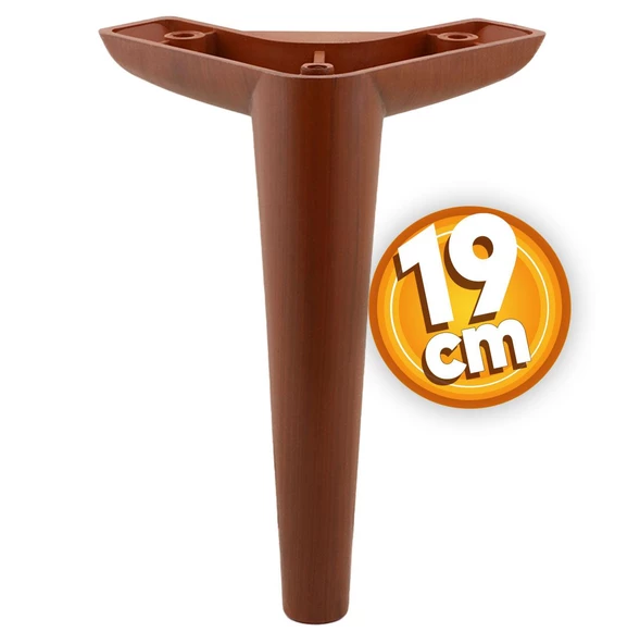 Piko Lüks Mobilya Kanepe Tv Ünitesi Konsol Koltuk Ayağı 19 Cm Ahşap Desenli Kahve Ayakları ürün görseli 1