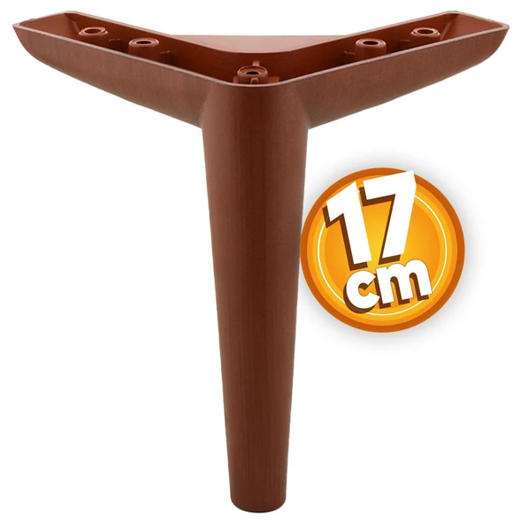 Piko Lüks Mobilya Kanepe Tv Ünitesi Konsol Koltuk Ayağı 17 Cm Ahşap Desenli Kahve Baza Ayakları ürün görseli 1