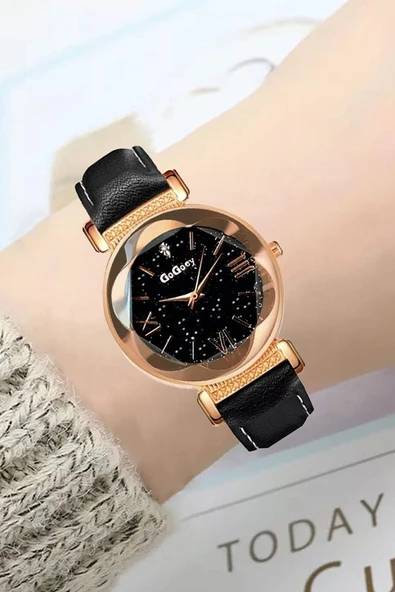 Kadın Kol Saati Rose Gold Lüks Moda Şık Saat ürün görseli 1