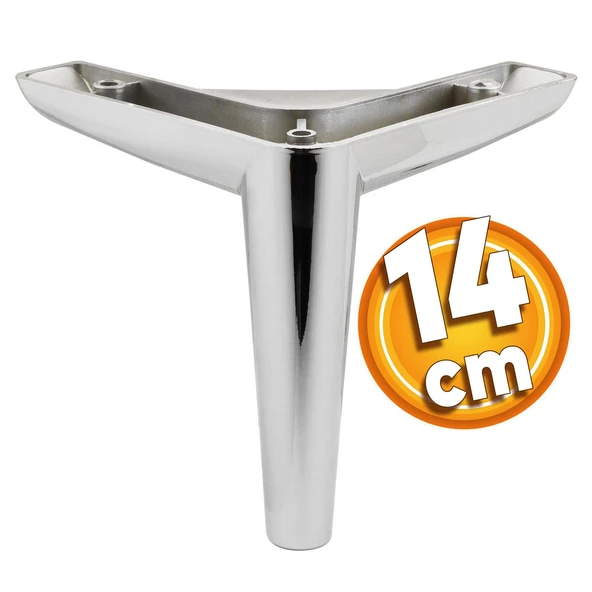 Piko Lüks Mobilya Kanepe Sehpa Tv Ünitesi Koltuk Ayağı 14 Cm Parlak Krom Baza Ayakları ürün görseli 1