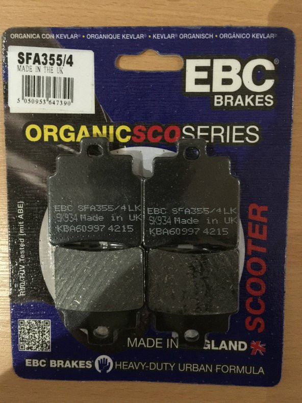Sym Joymax 250I Ön Fren Balatası Ebc Sfa355-4 Balata ürün görseli 1