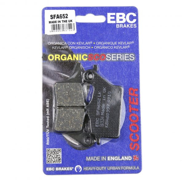 Yamaha Tricity 125 Ön Fren Balatası Sol Ebc Sfa652 Balata ürün görseli 1
