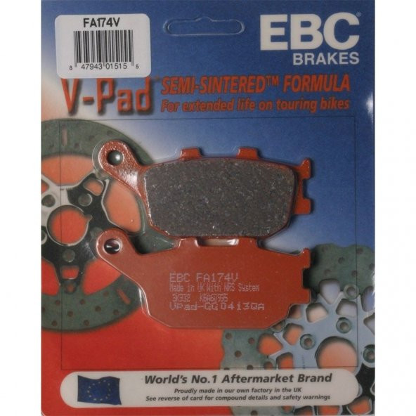 Ebc Fa174V Yamaha Tracer 700 Uyumlu Yarı Sinter Arka Fren Balata ürün görseli 1