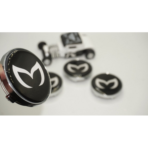 Mazda Batman Logo Jant Göbeği Kapak Seti 60mm ürün görseli 1