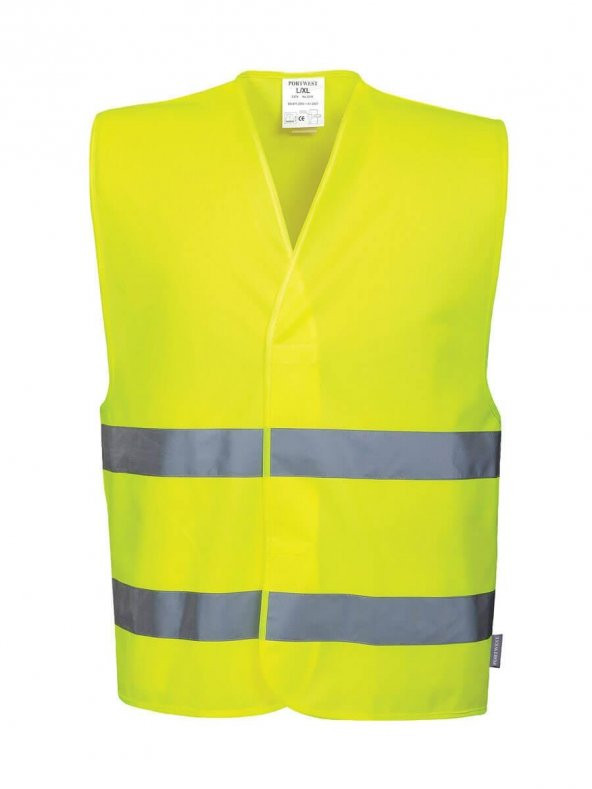 Portwest Fosforlu İkaz Yeleği 140 Gram - Reflektörlü Güvenlik Yeleği ürün görseli 1