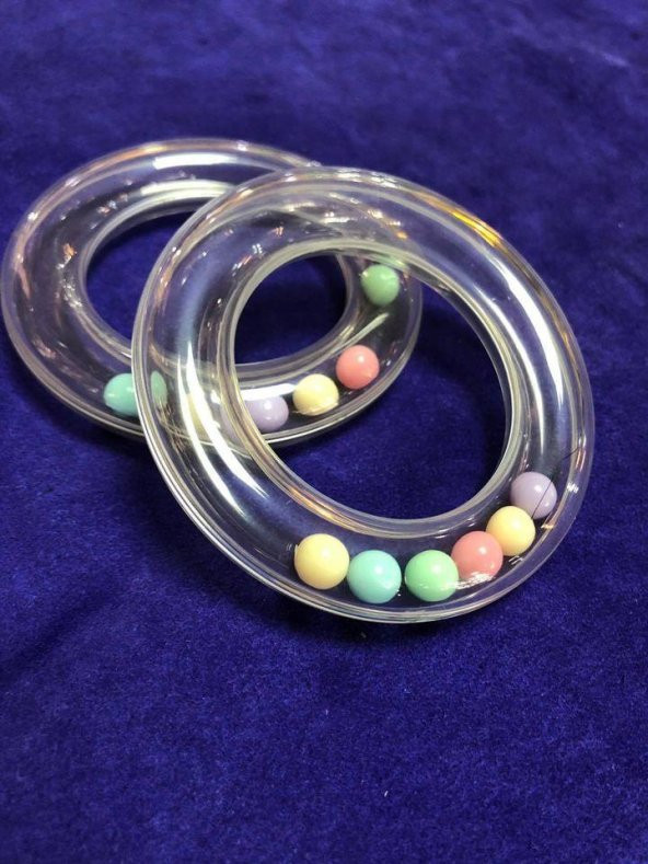 Şeffaf Plastik Bebek Çıngırak 80mm - Bebe Çıngırağı ürün görseli 1