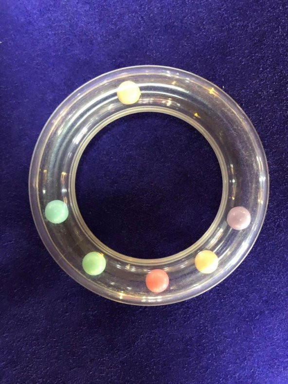Şeffaf Plastik Bebek Çıngırak 80mm - Bebe Çıngırağı - Resim 2
