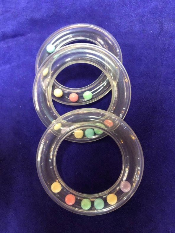 Şeffaf Plastik Bebek Çıngırak 80mm - Bebe Çıngırağı - Resim 5