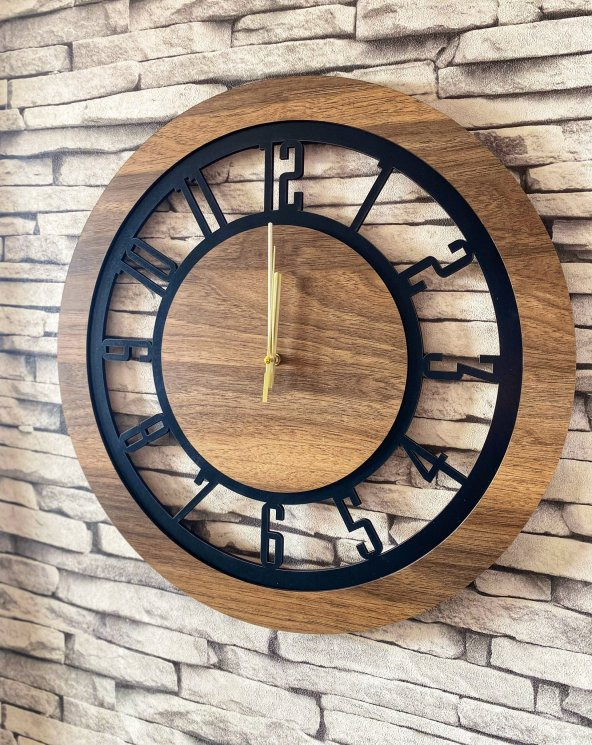 Lavintadesign Dekoratif Ahşap Duvar Saati 50 cm ürün görseli 1