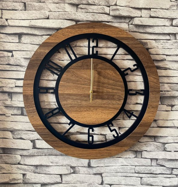 Lavintadesign Dekoratif Ahşap Duvar Saati 40 cm ürün görseli 1