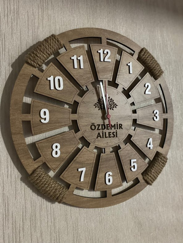 Adapromosyon Dekoratif Ahşap Duvar Saati 50 cm - Resim 2