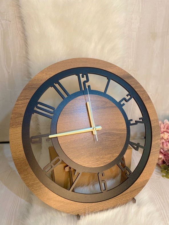 Adapromosyon Dekoratif Ahşap Duvar Saati 40cm ürün görseli 1