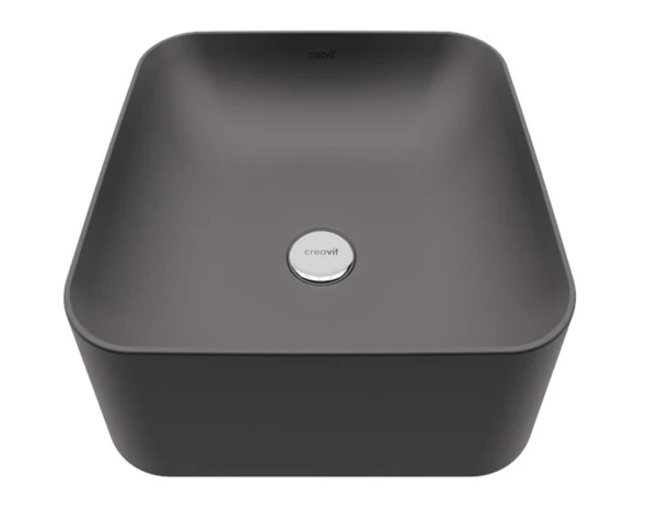 CREAVİT UL040 Tezgah Üstü 40 cm Antrasit Mat Ultra Çanak Lavabo ürün görseli 1