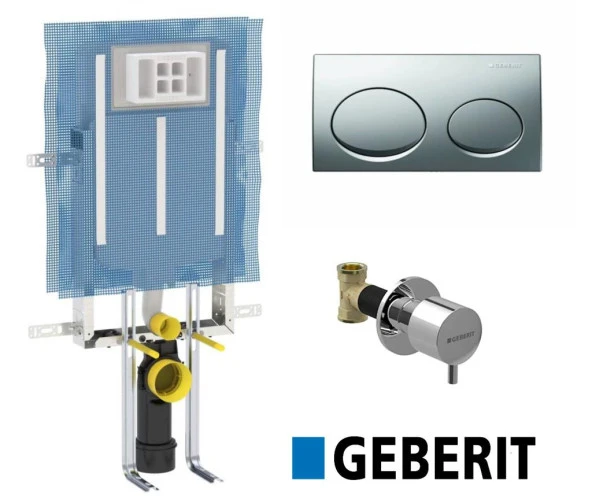 Geberit Alpha Kombifix Duvariçi Gömme Rezervuar Seti 8cm 110.174.00.1-mset ürün görseli 1