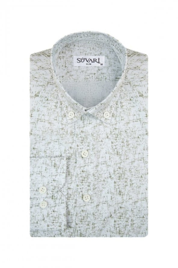 Classics Slim Fit Desenli Gömlek - Resim 4