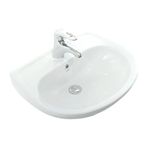 Creavit Oval Lavabo 40X50 Cm Beyaz Batarya Delikli Lavabo ürün görseli 1