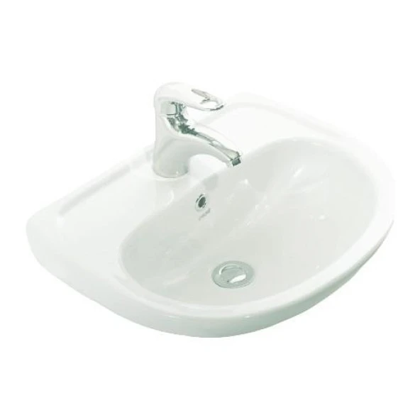 Creavit Oval Lavabo 36X45 Cm Beyaz Batarya Delikli Lavabo ürün görseli 1