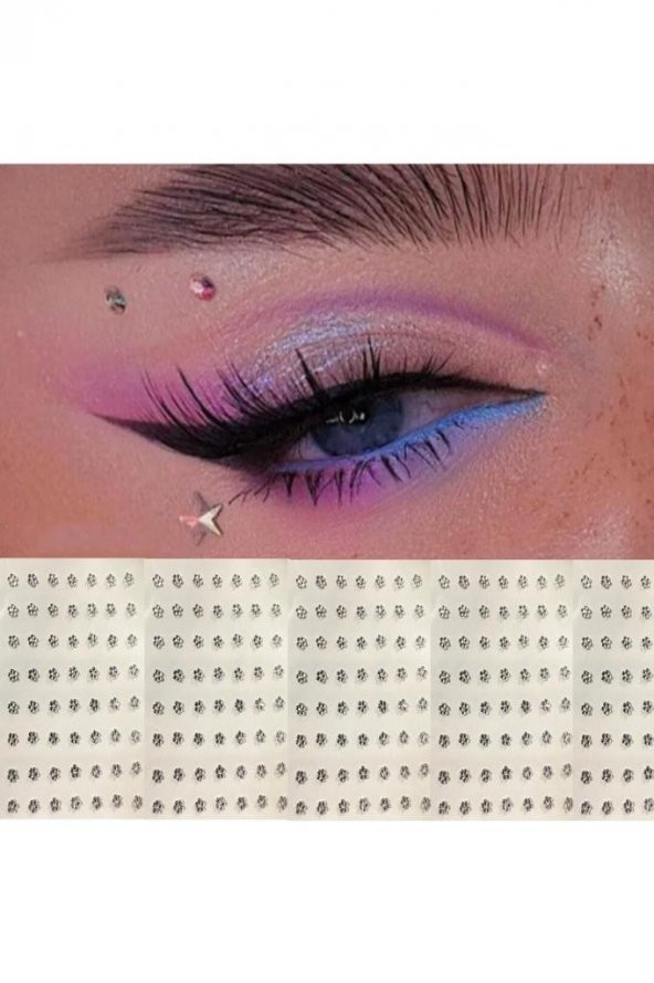 Kendinden Yapışkanlı Sticker Mücevher 112 Adet Işıltılı Tırnak Yüz Ve Vücut Taş Mücevher Çıkartma ürün görseli 1