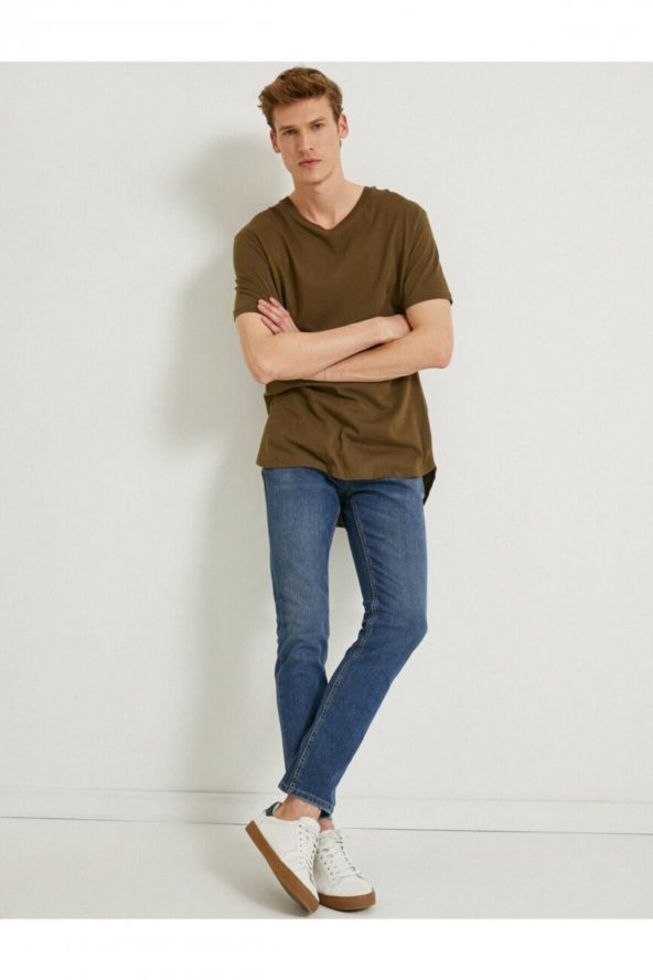 Erkek Indıgo Jeans 1KAM43229MD - Resim 5