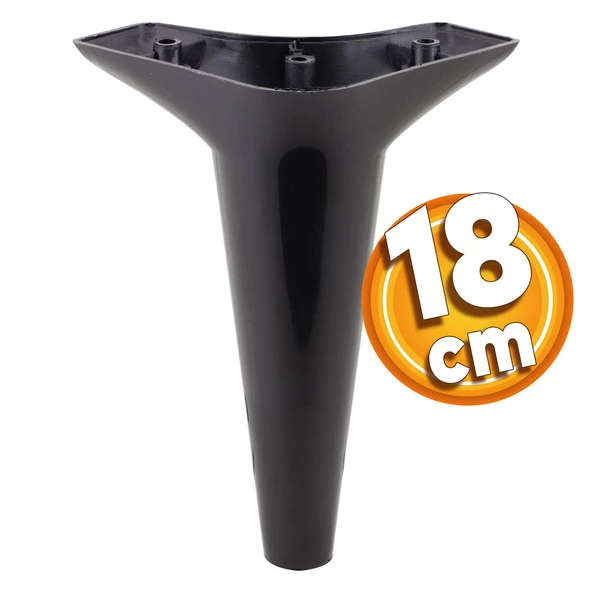 Aspen Lüks Mobilya Kanepe Koltuk Tv Ünitesi Konsol Yükseltici Ayağı Ayakları 18 Cm Siyah Ayak ürün görseli 1