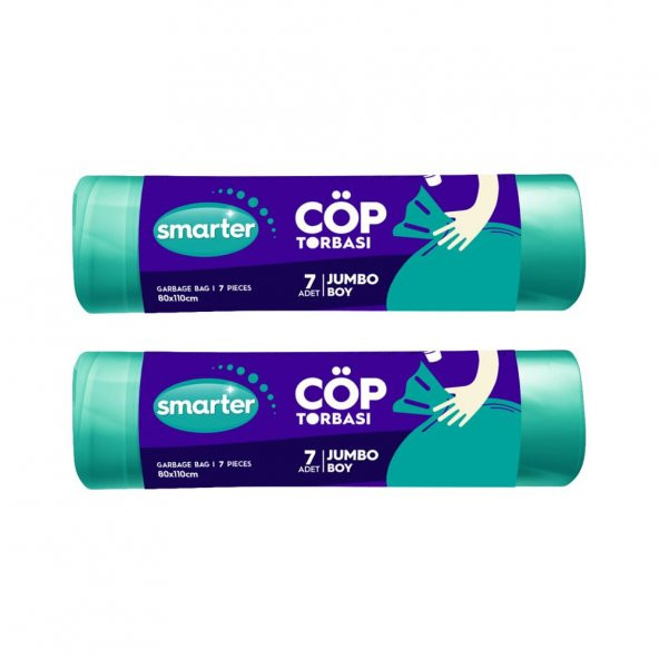 SMARTER 2 Lİ JUMBO BOY ÇÖP TORBASI 80x110cm ( ÇÖP POŞETİ ) ürün görseli 1