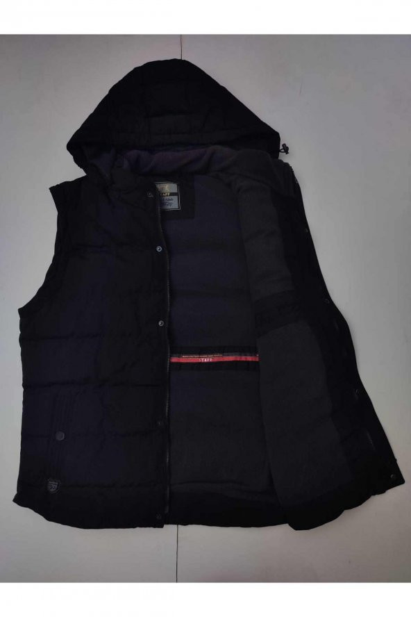 BLUESMODA STAFF İÇİ POLARLI KAPÜŞONLU YELEK ürün görseli 1
