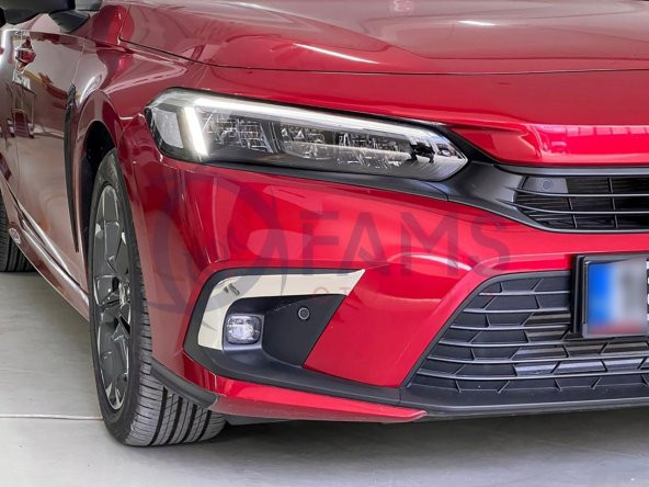 Leonacs Fams Otomotiv Honda Civic Krom Sis Farı Çerçevesi 2 parça 2021 ve üzeri Paslanmaz Çelik ürün görseli 1