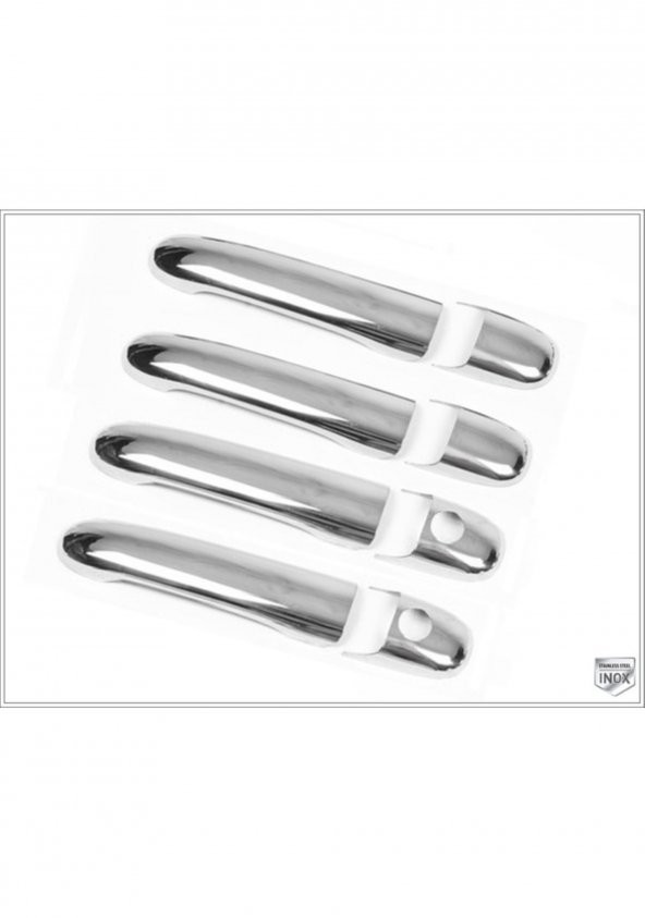 Leonacs Fams Otomotiv VW Sharan Krom Kapı Kolu 4 Kapı 1995-2010 arası Paslanmaz Çelik Çift Delik ürün görseli 1