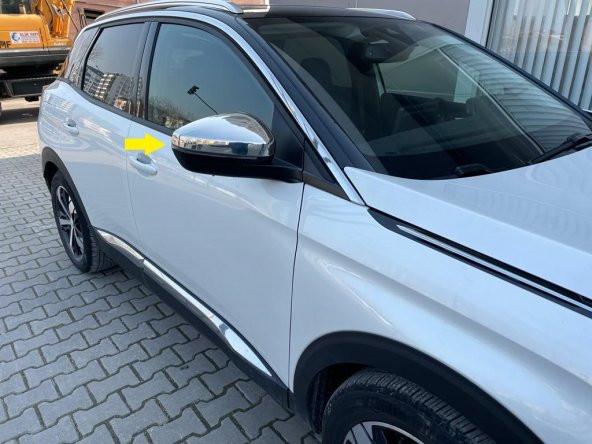 Leonacs Fams Otomotiv Peugeot 3008 Krom Ayna Kapağı 2 parça 2016 ve üzeri Paslanmaz Çelik ürün görseli 1