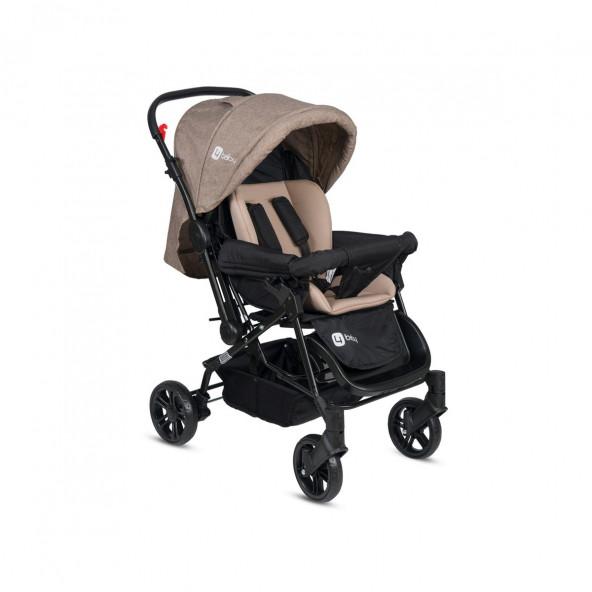 4 Baby Olympus Çift Yönlü Bebek Arabası Kahve ürün görseli 1