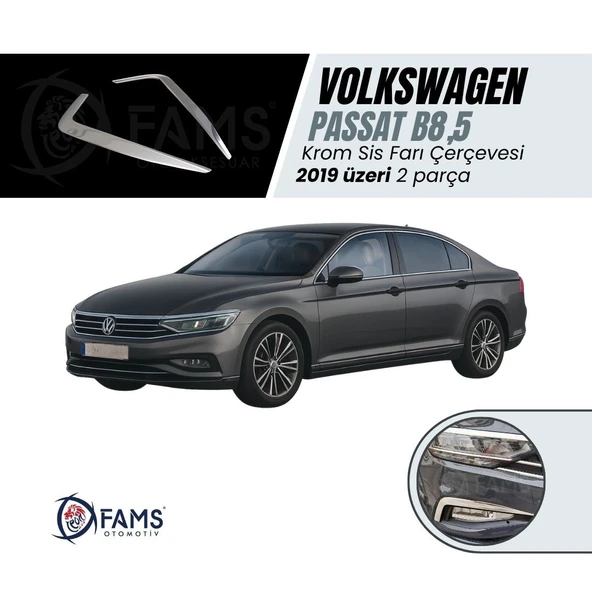 FAMS OTO AKSESUAR VW Passat B8,5 Krom Sis Farı Çerçevesi 2 Parça 2019 Üzeri Paslanmaz Çelik ürün görseli 1