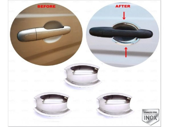 FAMS OTO AKSESUAR Mercedes Vito W639 Krom Dış Kapı Kolu Tası 3 Kapı 2003-2014 arası Paslanmaz Çelik ürün görseli 1